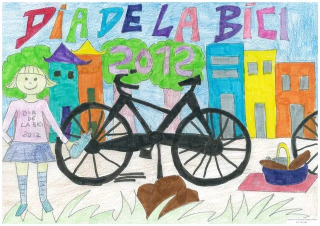 Morvedre en bici: Dibujo ganador realizado para el Día de la bici 2012