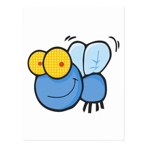 Mosca del dibujo animado tarjetas postales de Zazzle.