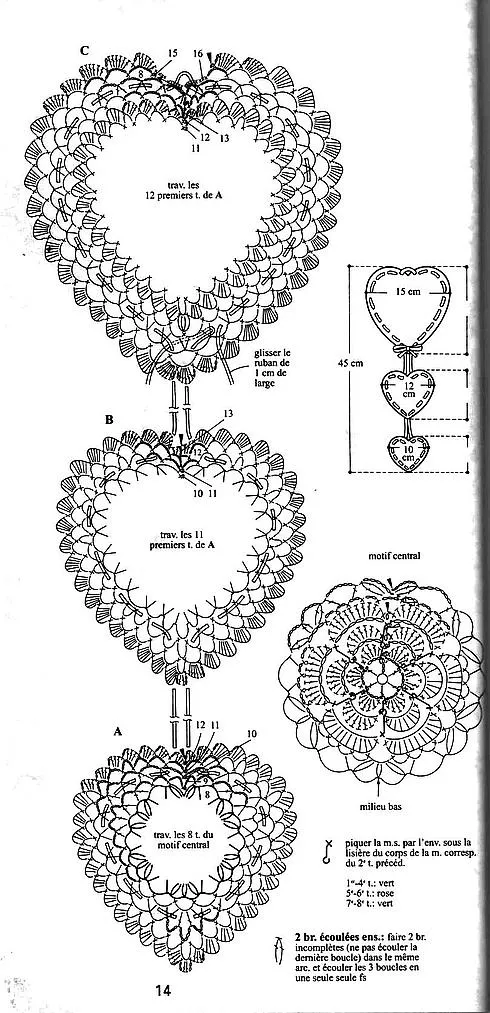 MOSSITA BELLA PATRONES Y GRÁFICOS CROCHET ": Móvil de corazones ...