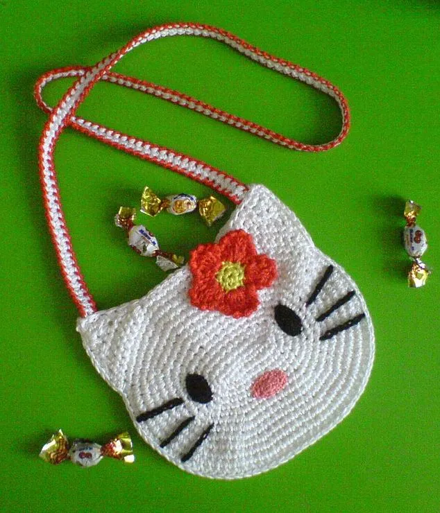 MOSSITA BELLA PATRONES Y GRÁFICOS CROCHET ": Bolsita Hello Kitty a ...