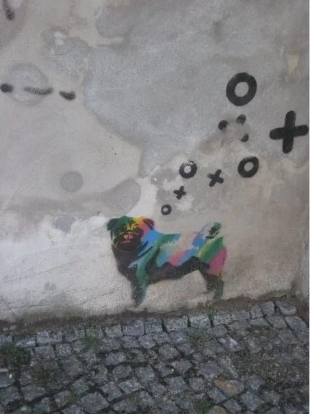 Mostly Forbidden Zone, Pug graffiti in Istanbul pepperproxy: