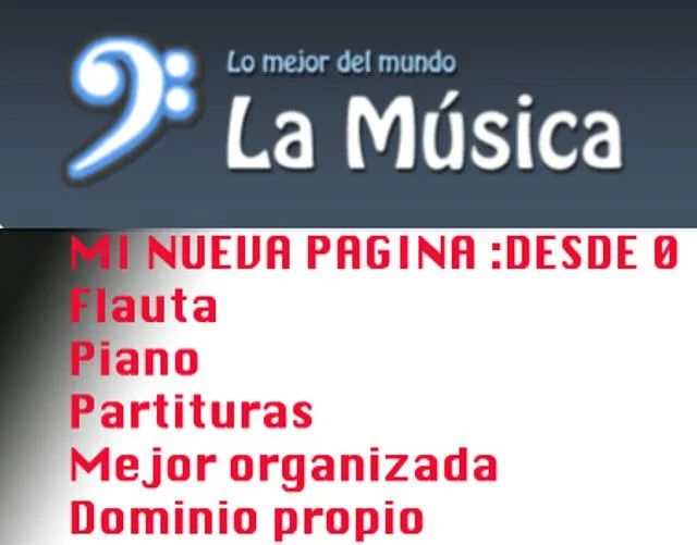 Motivo musical - Lo mejor del mundo :la música,(piano y flauta)