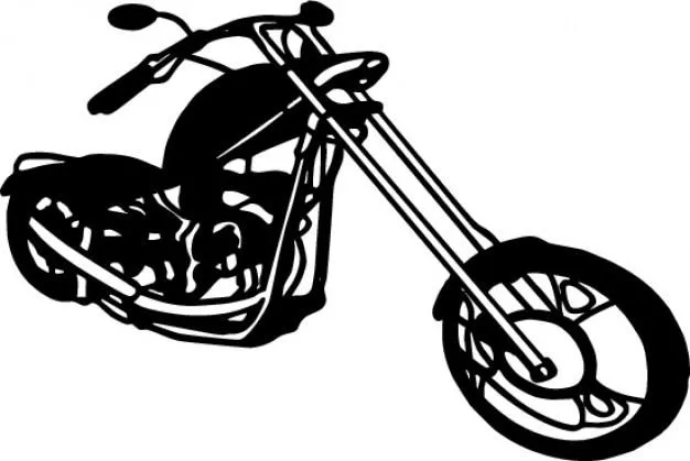 Moto clip art largo negro | Descargar Vectores gratis