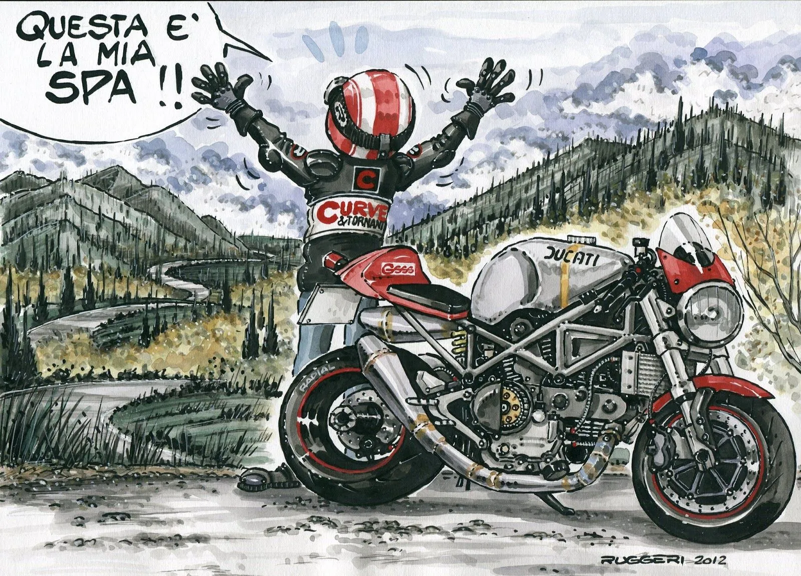 Motos, viajes & café: Caricaturas de Ruggeri