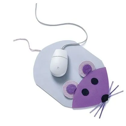 Mouse pad con forma de ratón de foamy | manualidades | Pinterest