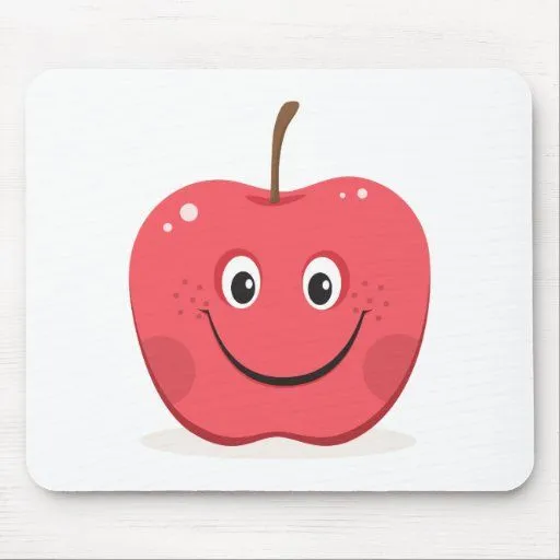 Mousepad rojo del dibujo animado de la manzana alfombrillas de ...