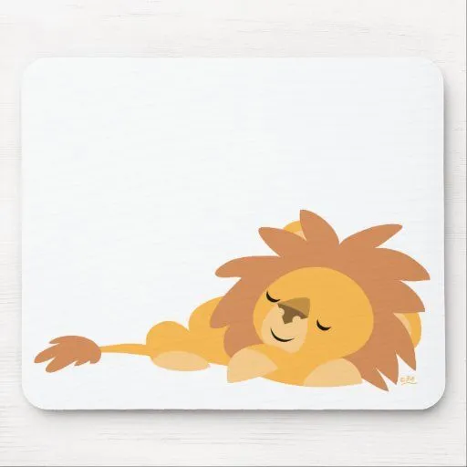 Mousepad de sueño del león del dibujo animado tapete de ratones de ...