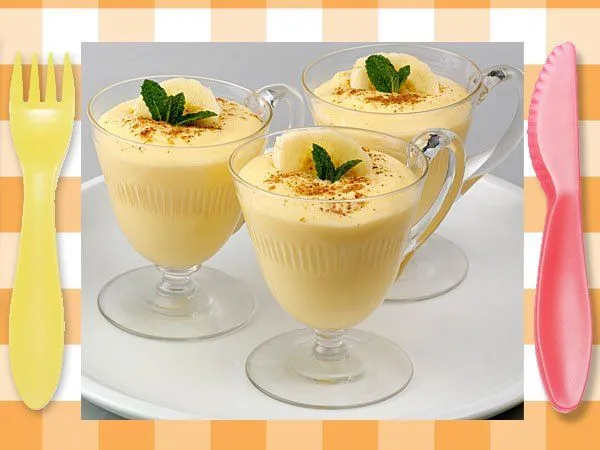 Mousse de plátano, receta de postre fácil para niños