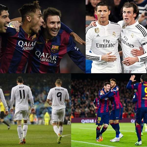 El MSN del Barcelona tiene ligera ventaja sobre el BBC del Real Madrid