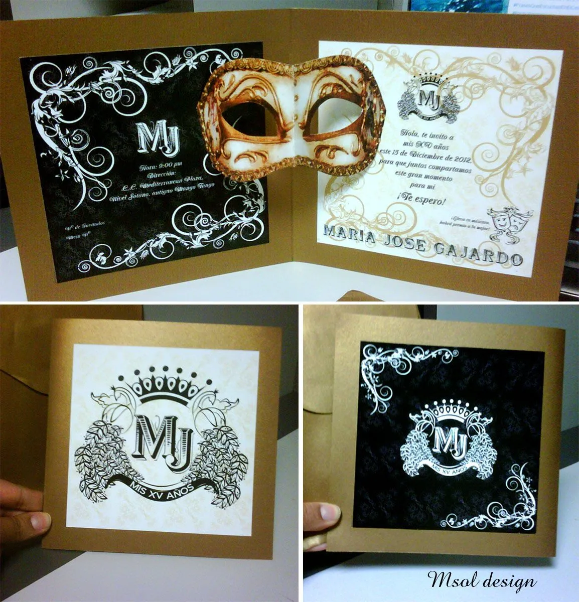 MSol design: Invitaciones para 15 años