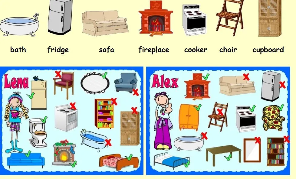 Muebles de una casa en inglés - Imagui