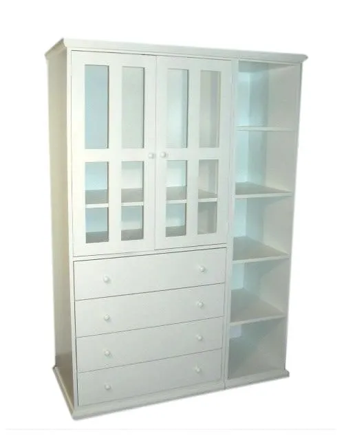 Muebles Infantiles-Ropero juvenil con biblioteca anexa ( LAQUEADAS ...