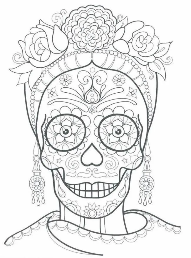 Día de Muertos para colorear