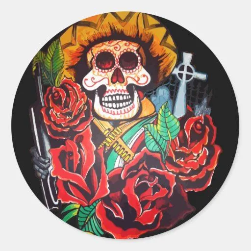 dia de los muertos stickers from Zazzle.