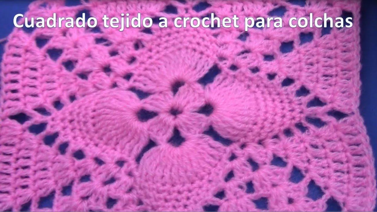 Muestra tejida a crochet # 25 para colchitas de bebe o cubrecamas ...