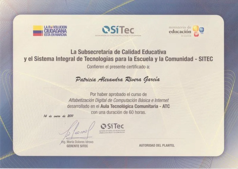 Muestras de certificados de computacion - Imagui
