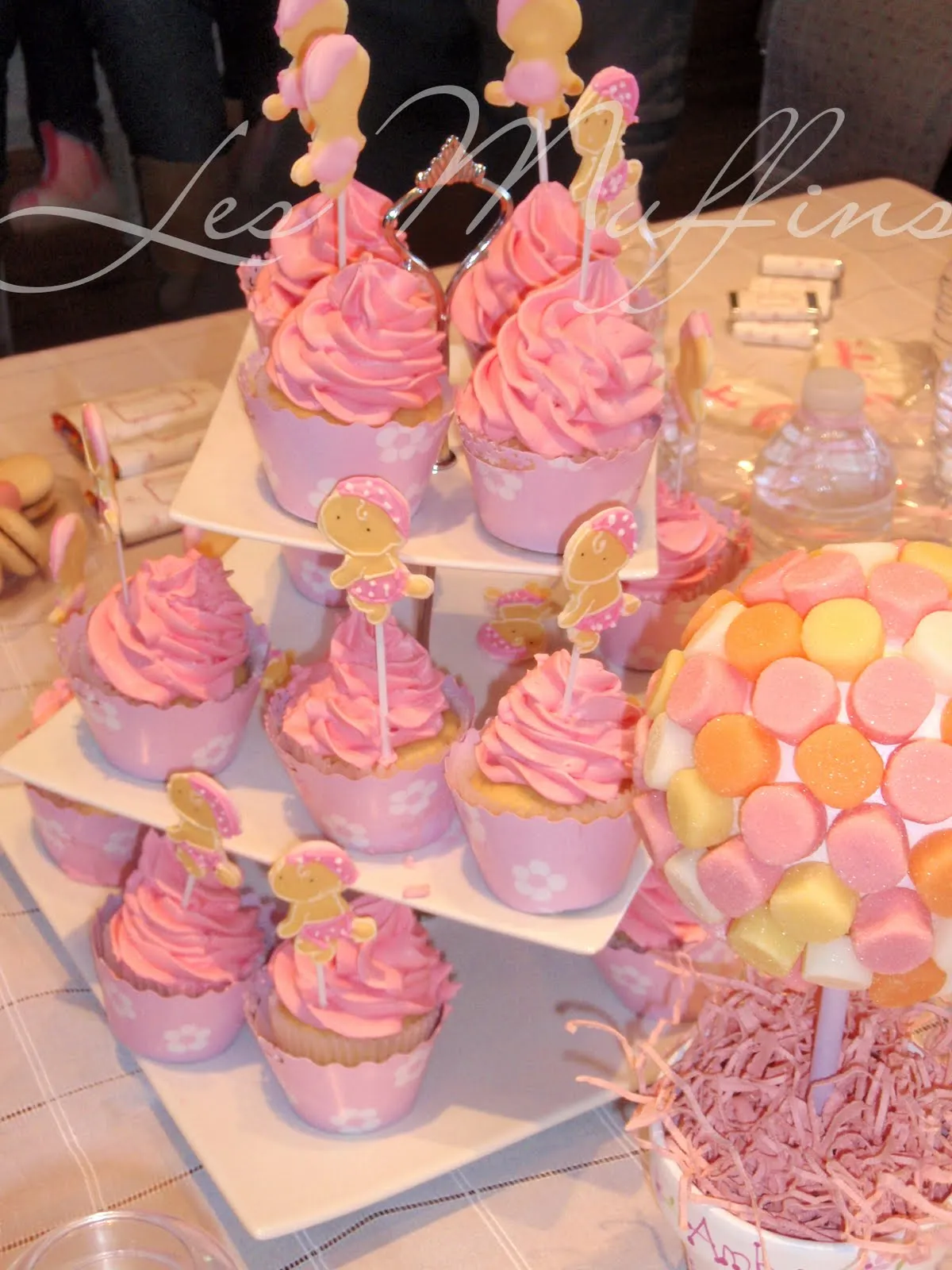 Les Muffins: Baby Shower: en rosa para Ambar...