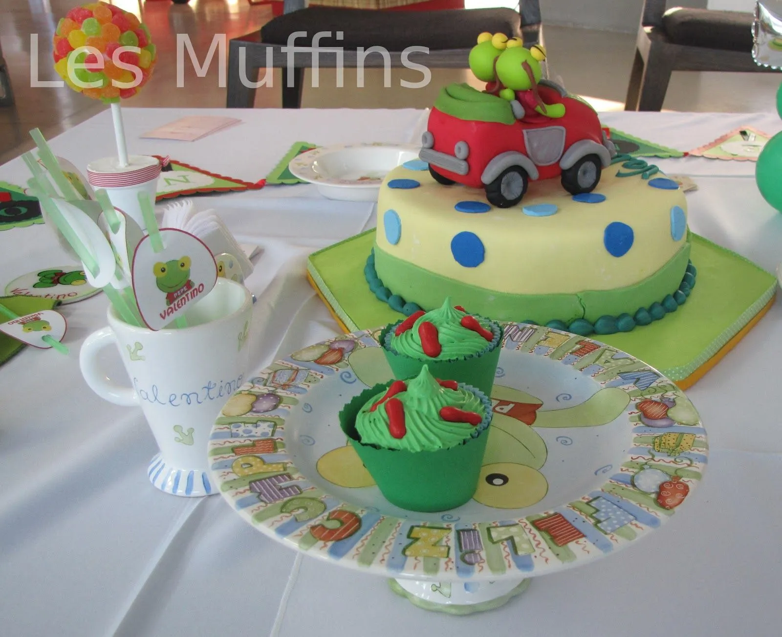 Les Muffins: Cumpleaños de Valentino Lopez Nara: Sapo Pepe!!