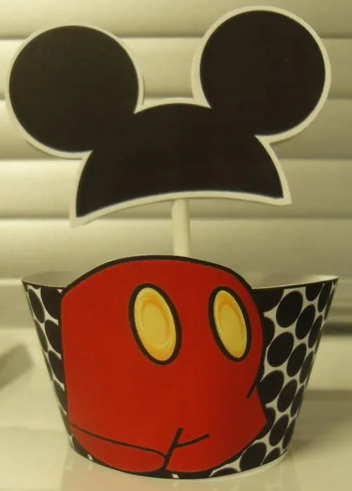 Kids Parties - Cupcake decor wrapper and topper - mickey & minnie ...