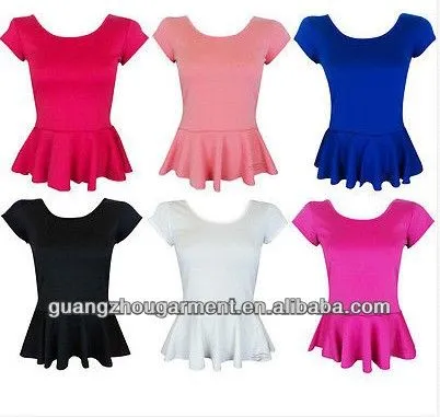 para mujer 2014 mangas cortas peplum patinador bodycon top vestido ...