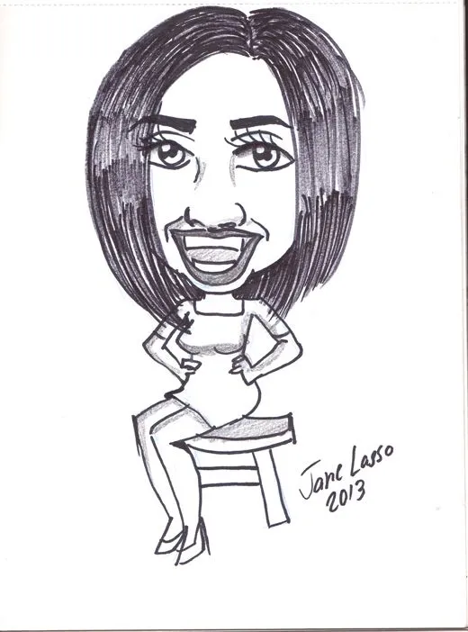 Caricaturas en Vivo (reseña) | Dibujos y Sketches de Jane Lasso