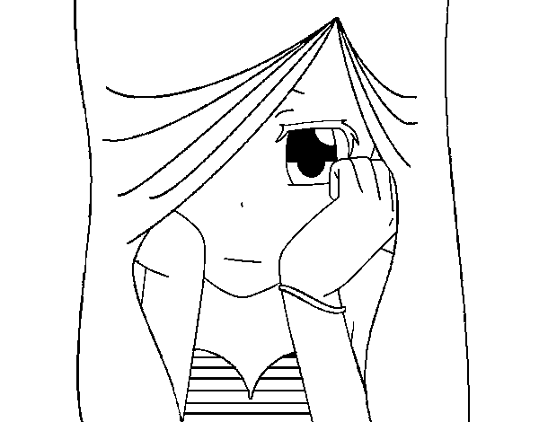 Mujer triste para dibujar - Imagui