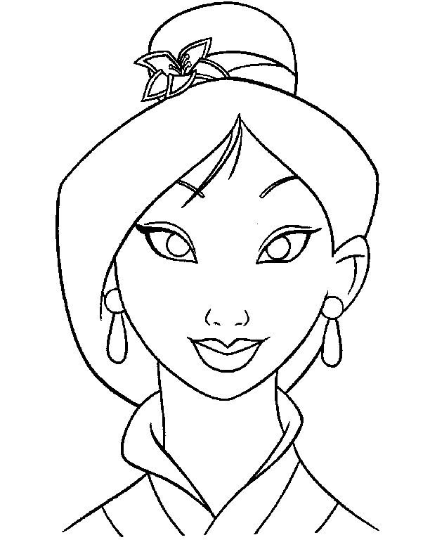 Mulan-Dibujos para imprimir y colorear