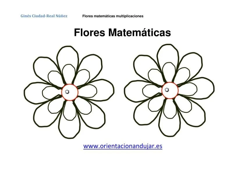 Multiplicaciones primaria con flores matemáticas