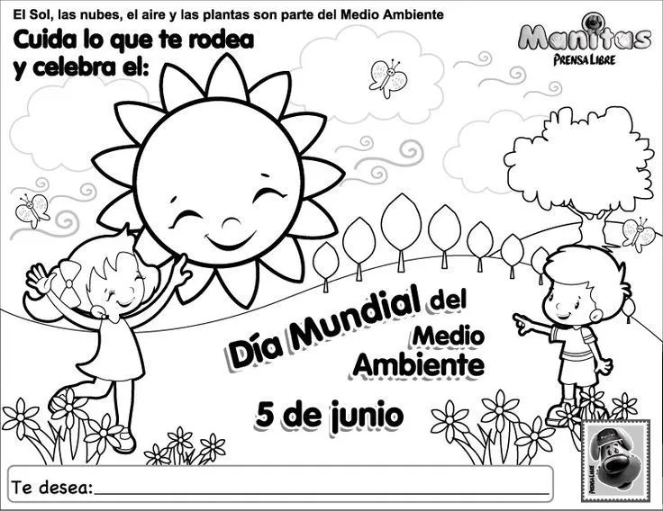 Dia mundial del medio ambiente, hoja para colorear | New classroom,  Kindergarten math, Teacher education