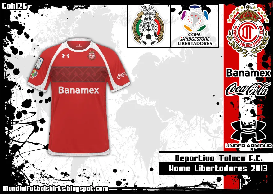 Mundial Futbol Shirts: Deportivo Toluca F.C. 2013 (