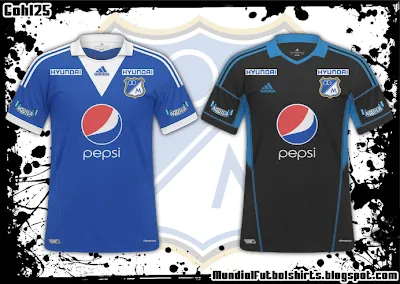 Mundial Futbol Shirts: Millonarios F.C. 2013 I (Liga Postobon)