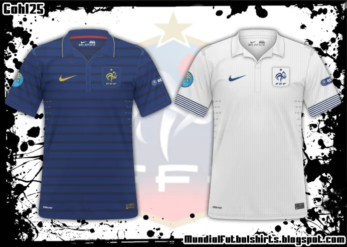 Mundial Futbol Shirts: Selección de Francia 2012-2013 (Eurocopa 2012)