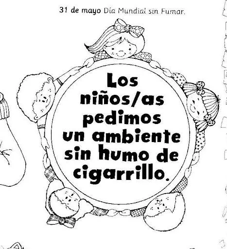 Dia mundial sin tabaco para colorear - Imagui