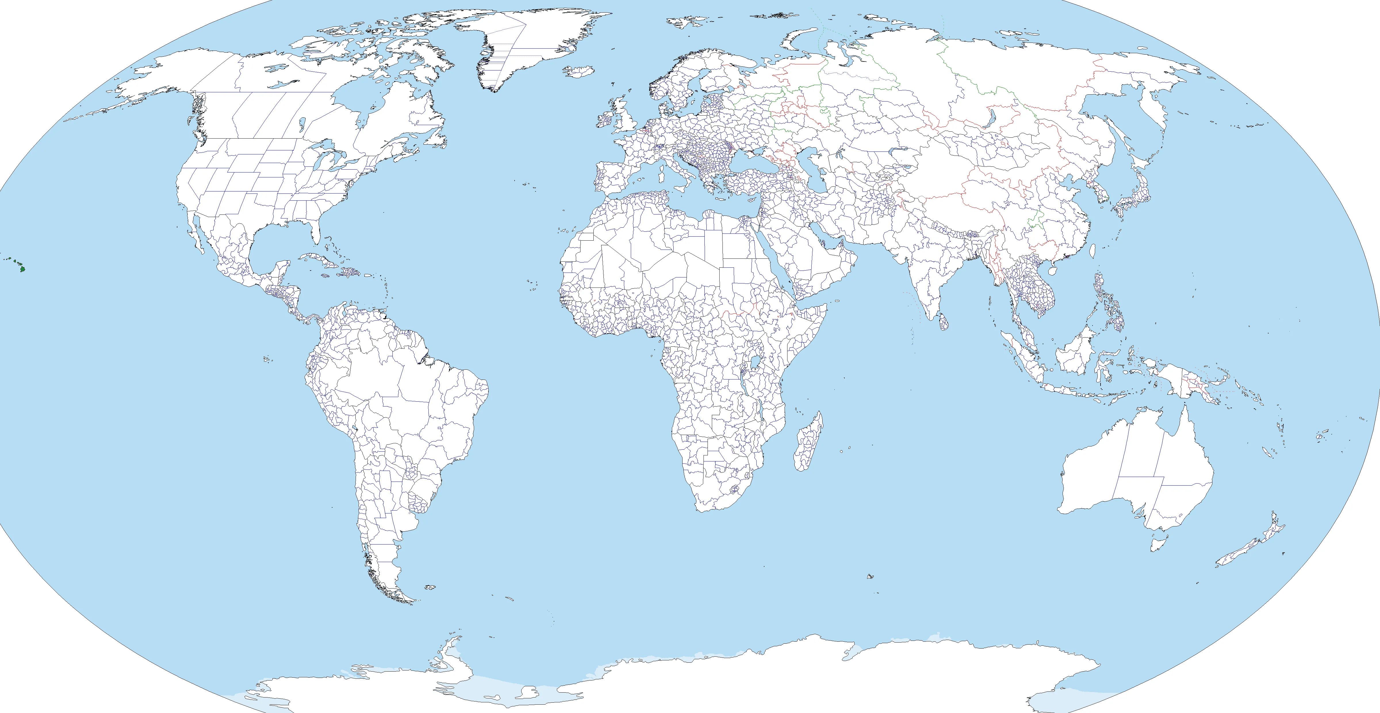 Si en el mundo hubiera sólo 100 países con una superficie similar ...