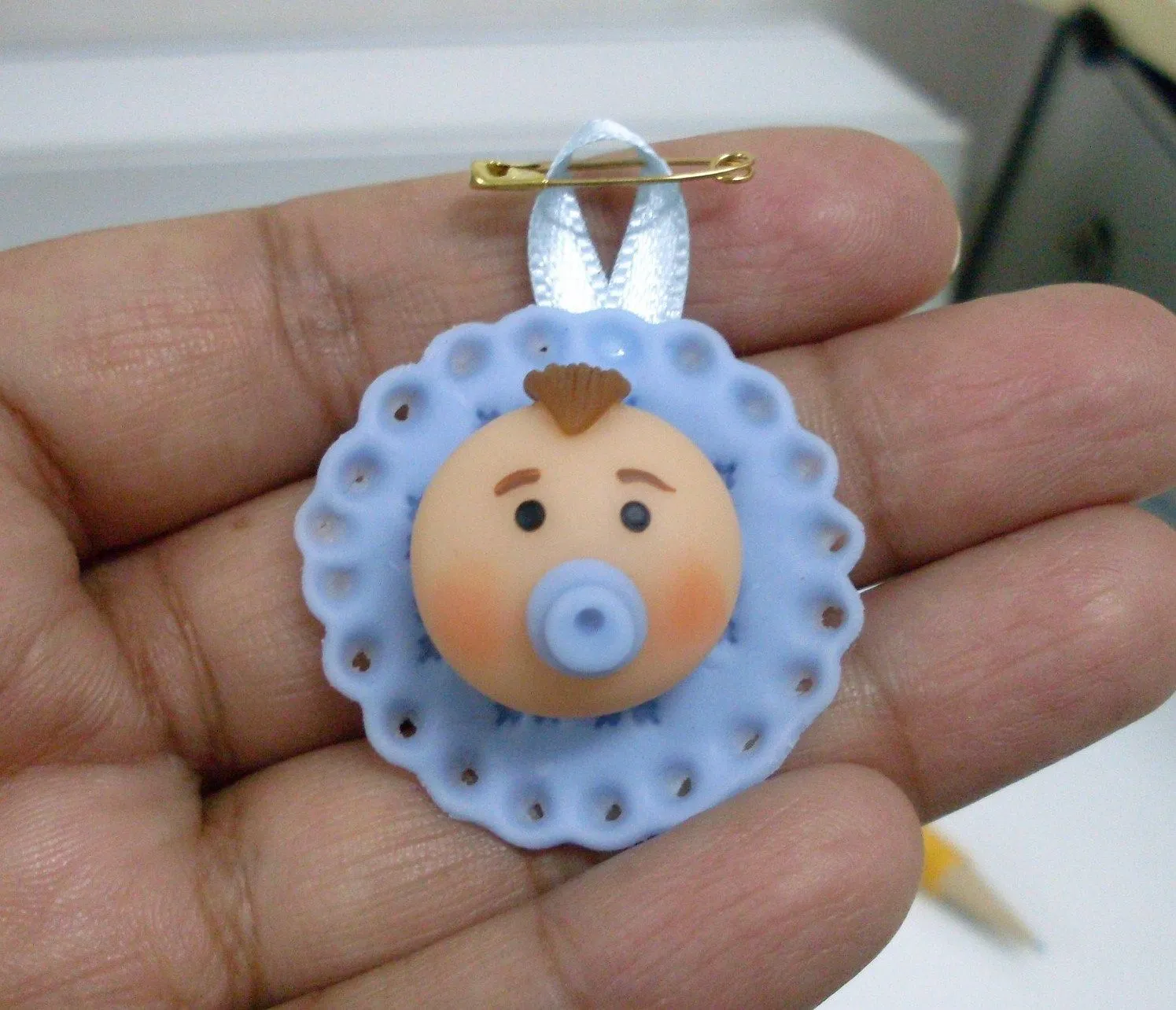 El Mundo Angelical de la Pasta Flexible: Souvenirs para baby shower