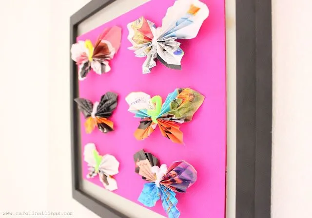 Nuestro Mundo Creativo: Mariposas de papel reciclado