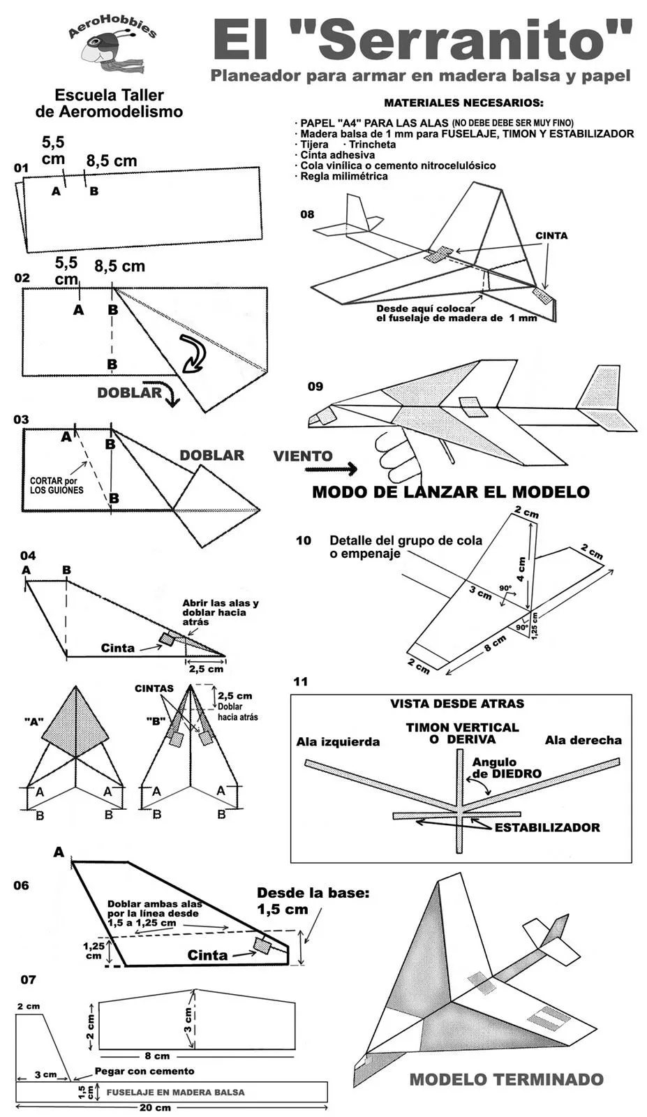 Mundo Escolar: PLANO PARA ARMAR "EL SERRANITO" CON PAPEL Y MADERA