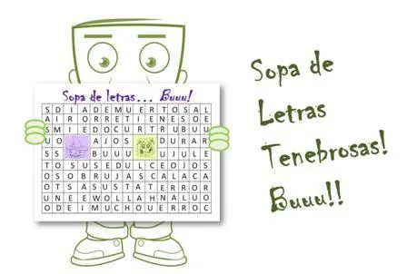 Mundo FiLi: Tenebrosa sopa de letras.... Buuu!