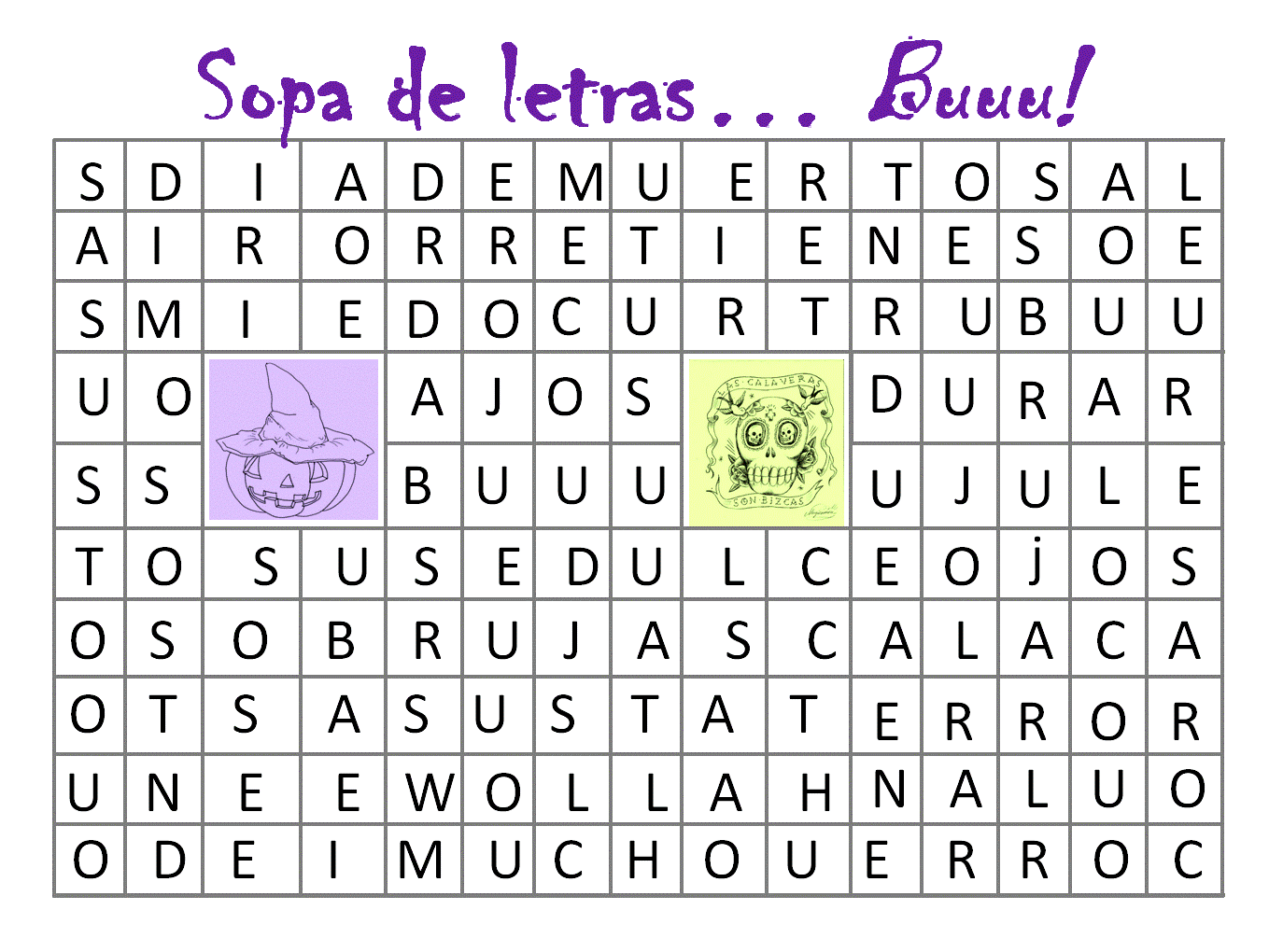 Mundo FiLi: Tenebrosa sopa de letras.... Buuu!