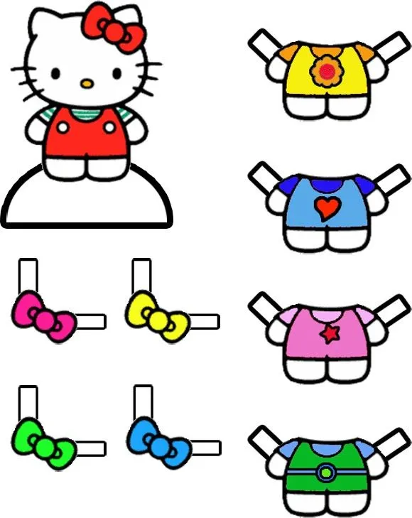 EL MUNDO DE HELLO KITTY: Hello kitty para recortar y vestir