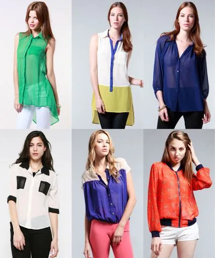 El Mundo de Mana: Esta de Moda: Chiffon Shirts - Camisas de Chifon