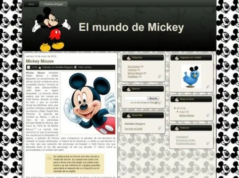 Plantilla: el mundo de Mickey | El blog de angi