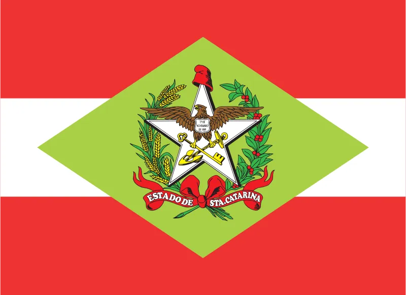 O mundo dos vetores: Bandeira vetorizada do estado de Santa Catarina