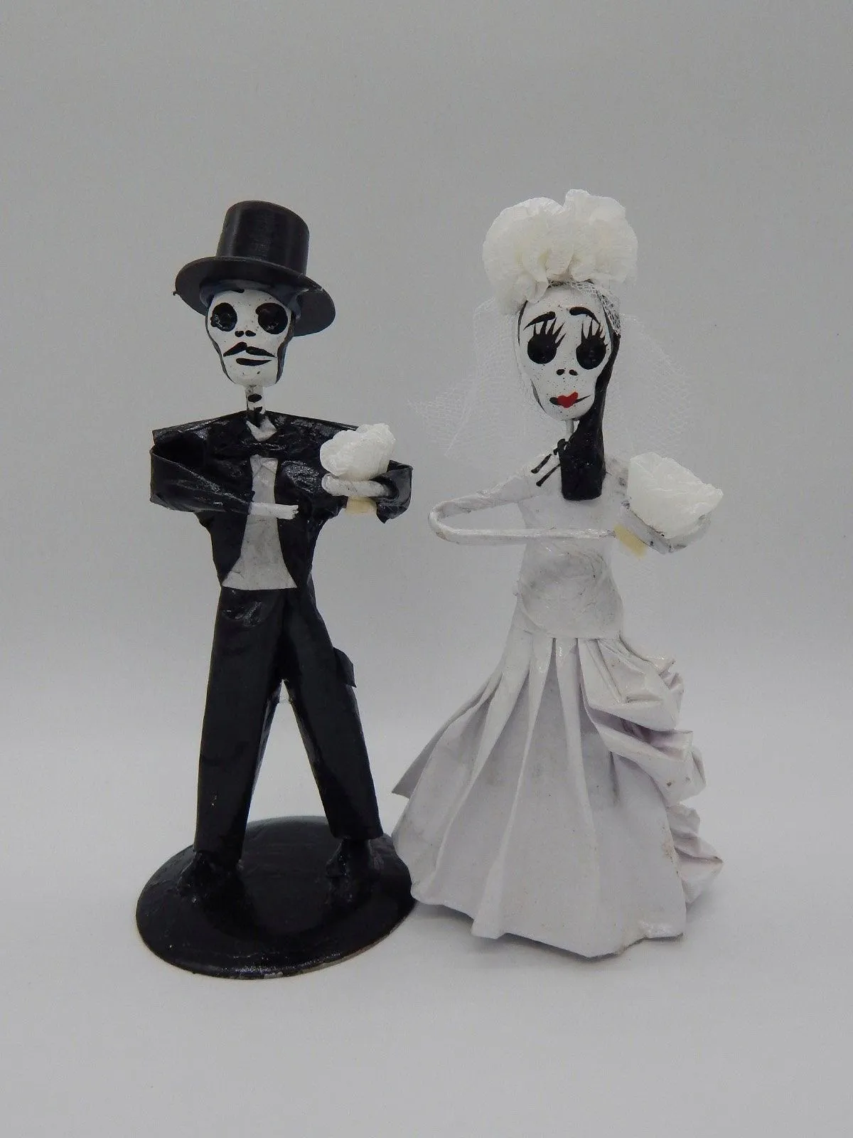 Muñeca decorativa mexicana Catrina Figura de papel maché Día - Etsy México