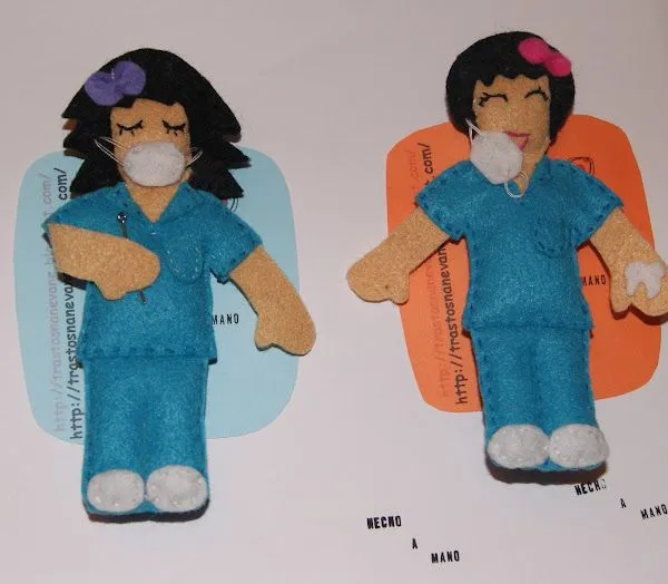 Muñecas enfermeras de fieltro patrones - Imagui