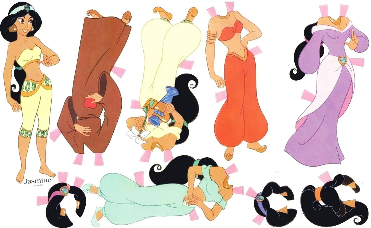 Muñecas recortables de las princesas Disney | Manualidades faciles