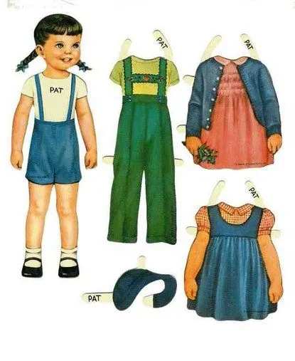 Muñecas para recortar: Niña y niño para recortar con vestidos ...