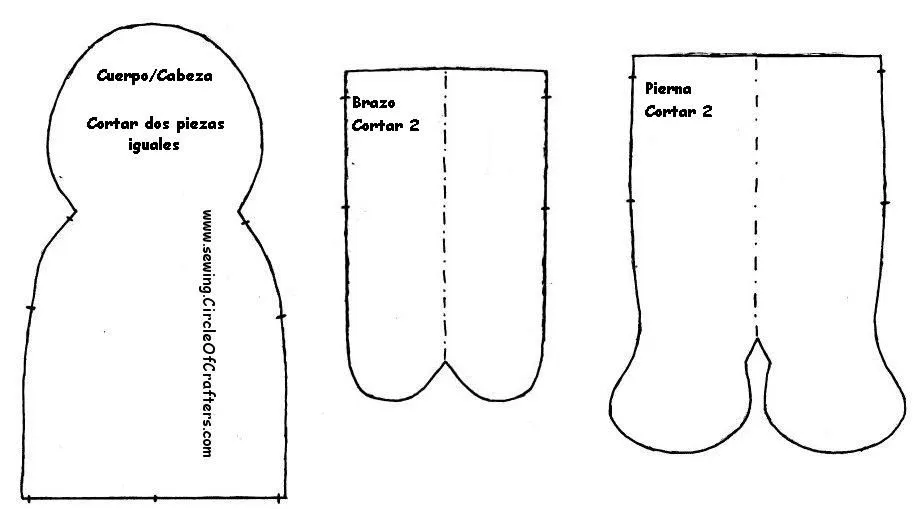 Moldes de muñecas de trapo gratis - Imagui