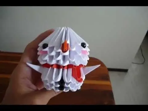 Muñeco De Nieve Origami 3D