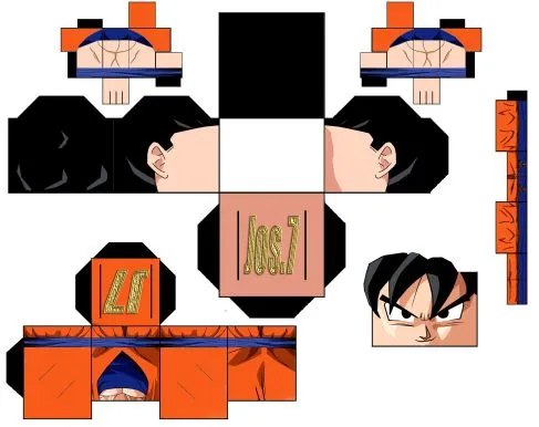 Muñecos armables de papel de Dragon Ball Z - Imagui